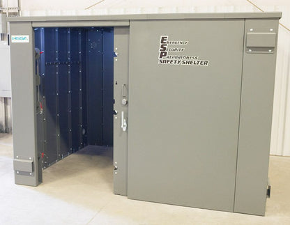 Swisher ESP Wheelchair Accessible Safety Shelter | Model SR114X84G | 117" External Length | EF5 Tornado Protection | Up to 20-Person Capacity | FEMA & NSSA Certified Safe Room