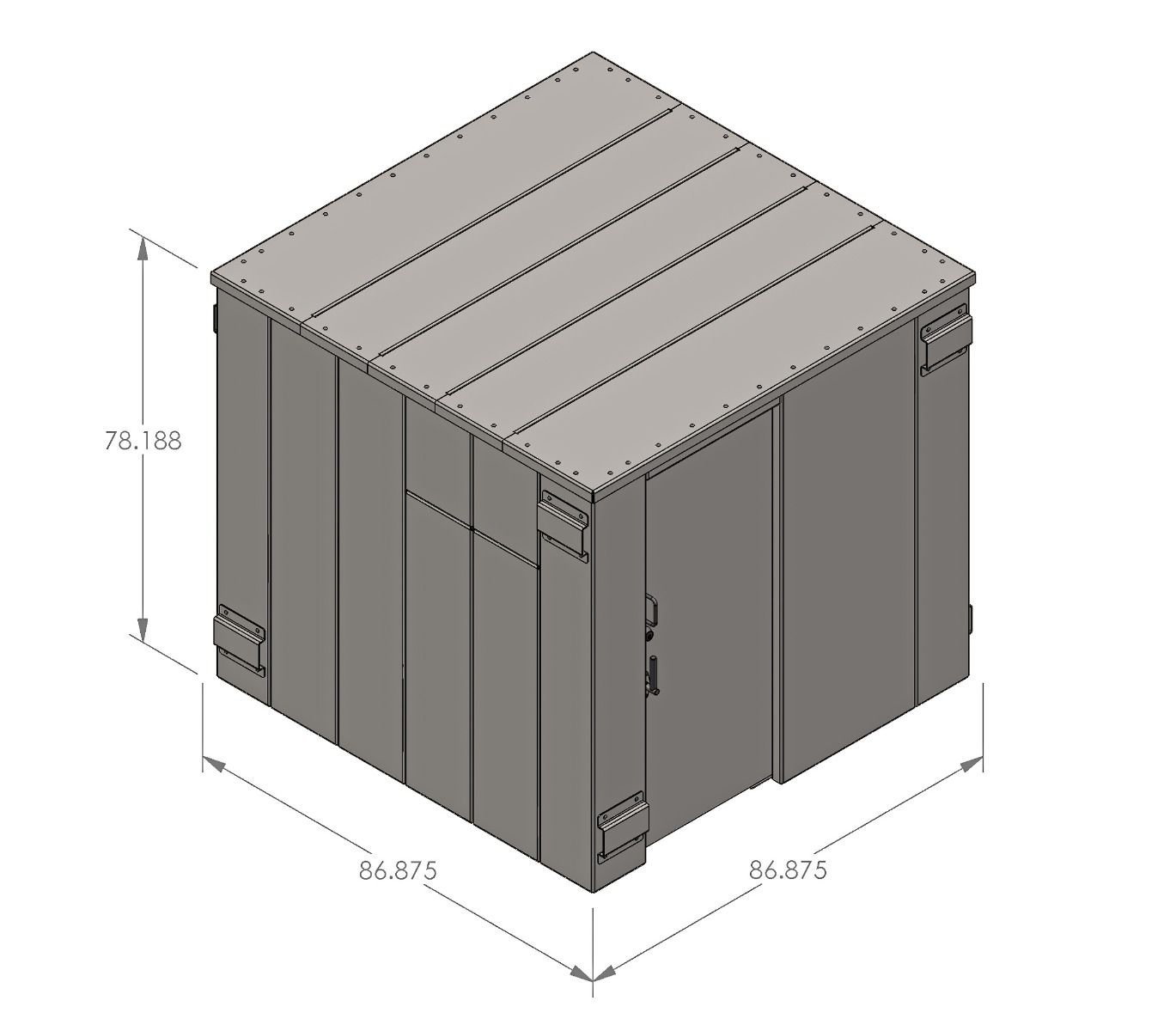 Swisher 14-Person ESP Safety Shelter | Model SR84X084G | 87" External Length | EF5 Tornado Protection | Up to 14-Person Capacity | FEMA & NSSA Certified Safe Room