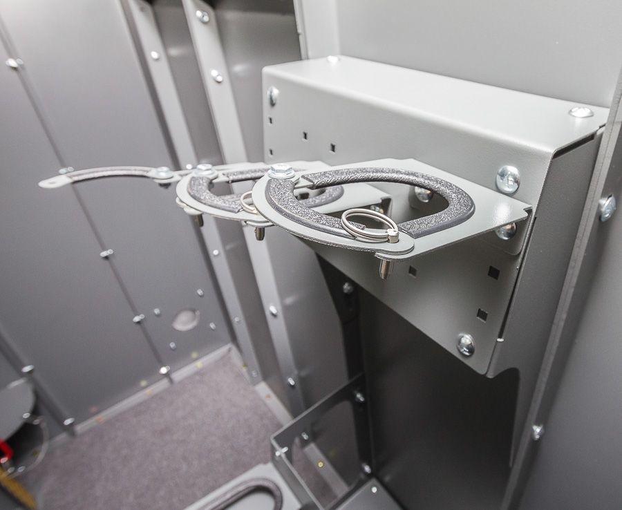 Swisher ESP Safety Shelter Accessories | Large & Small Shelves + Bench + Deluxe & Standard Gun Racks | Bolt-On Steel Construction | Customizable Placement | For All Swisher ESP Shelters