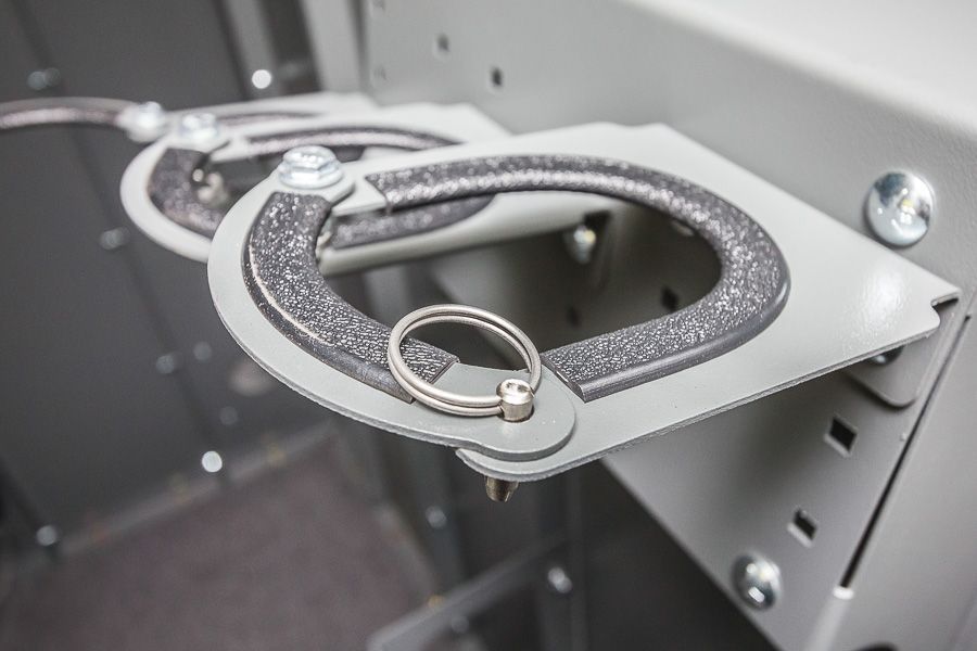 Swisher ESP Safety Shelter Accessories | Large & Small Shelves + Bench + Deluxe & Standard Gun Racks | Bolt-On Steel Construction | Customizable Placement | For All Swisher ESP Shelters