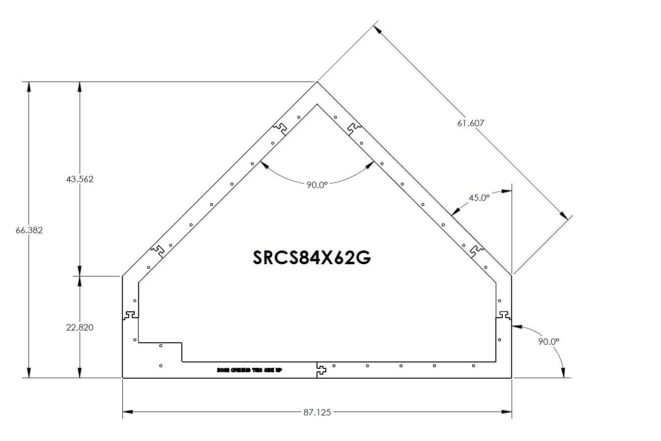 Swisher ESP Corner Safety Shelter | Model SRCS84X62G | 84" External Length | EF5 Tornado-Grade Steel Safe Room | Up to 6-Person Capacity | Indoor Installation Security Shelter