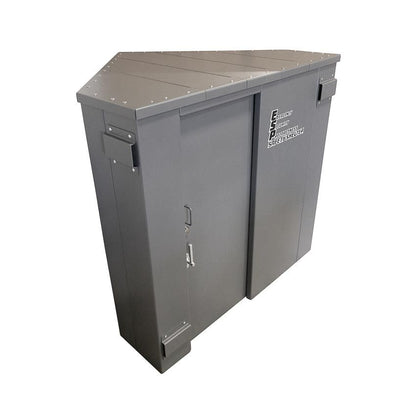 Swisher ESP Corner Safety Shelter | Model SRCS84X62G | 84" External Length | EF5 Tornado-Grade Steel Safe Room | Up to 6-Person Capacity | Indoor Installation Security Shelter
