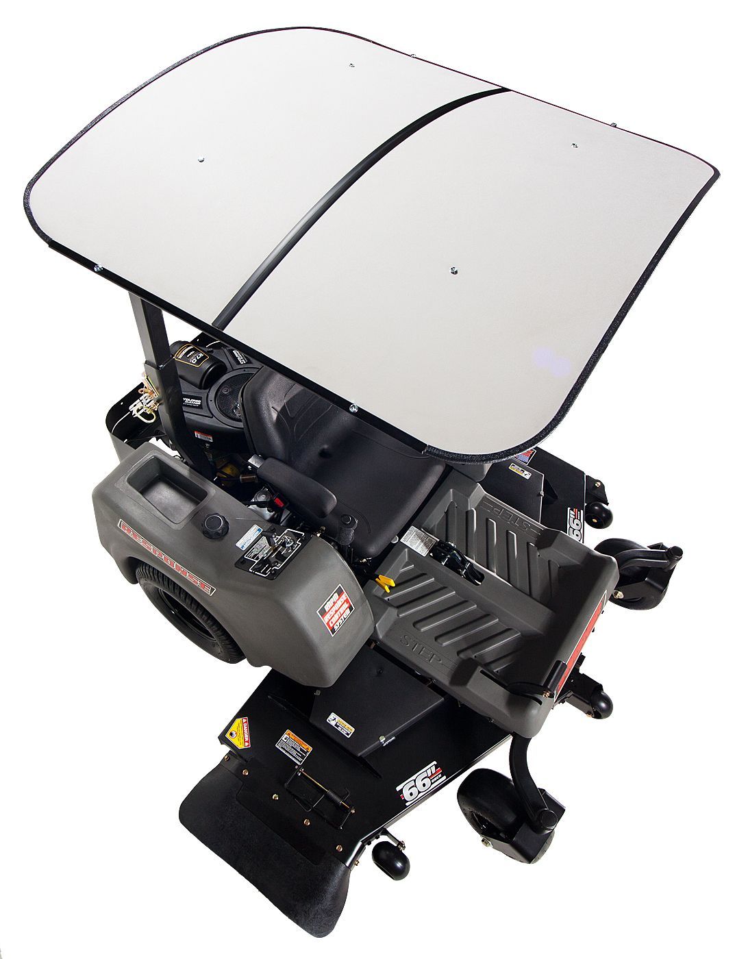 Swisher Femco TuffTop White Sunshade | Model SS4444W | 44" x 44" Canopy | UV-Protected Thermoplastic Frame | Horsepower 8 To 20 HP | For Tractors & R.O.P.S. Equipped Zero Turn Mowers