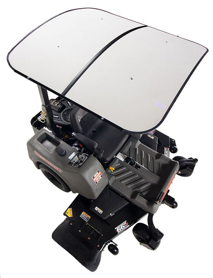 Swisher Femco TuffTop White Sunshade | Model SS4444W | 44" x 44" Canopy | UV-Protected Thermoplastic Frame | Horsepower 8 To 20 HP | For Tractors & R.O.P.S. Equipped Zero Turn Mowers