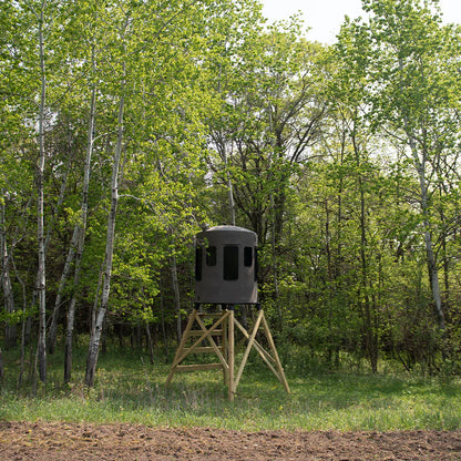 Bank Outdoors Stump 3 360° Pro Phantom Blind | Model ST3WP360PH | Diameter 64" | 1–2 Hunter Capacity | For Universal Ground & Elevated Stand