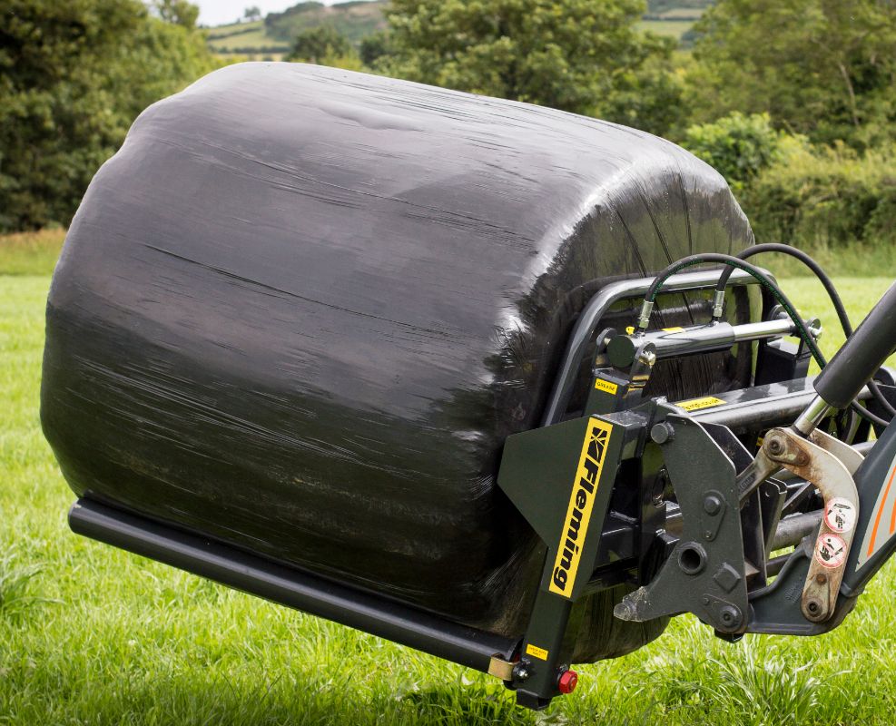 Fleming Round Bale Stacker | Width 50" | 40-60 HP | For Tractors & Loaders