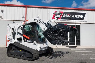 McLaren Industries Standard Duty Grapple | Model 60X102X66 To 60X102X84 | Width 66" To 84" | 15 To 25 GPM | For Skid Steer