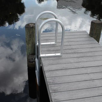 CM Marine Big Foot Lift Ladder | Model LD3BFLF To LD6BFLF | Width 3–6 Step | TIG‑Welded Marine Aluminum | For Universal Dock & Seawall