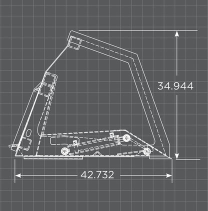 Loflin Fabrication | Front Dump (High Tip) Bucket | Widths 72"-96" | Capacity 1.270 To 1.760 CUYD | For Skid Steer