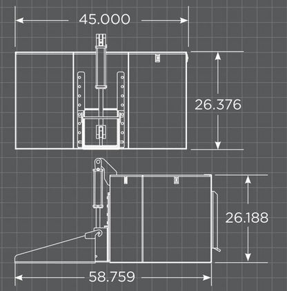 Loflin Fabrication | Hydraulic Concrete Bucket | Capacity 5/8 Cubic Yard | For Skid Steer