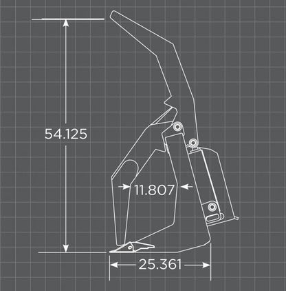 Loflin Fabrication | Root Grapple | Vertical | 72″ To 84″ Width | Hydraulic Flow 15 To 23 GPM | For Skid Steer
