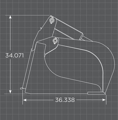 Loflin Fabrication | Grapple Bucket | XHD | Width 66" To 84" | Hydraulic Flow 15 To 25 GPM | For Skid Steer
