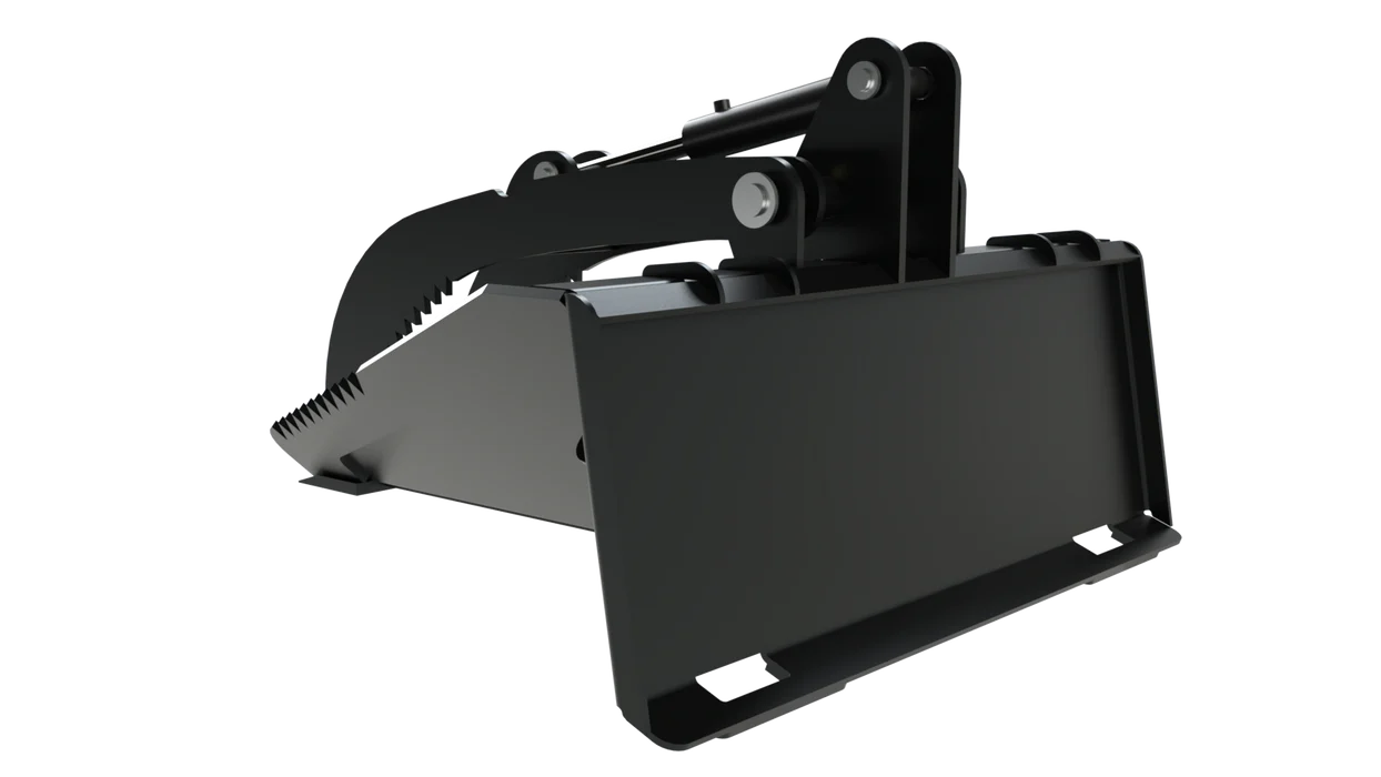 Top Dog Attachments Stump Bucket W\Grapple | Width 45.30" | Ideal for Stump and Debris Removal | For Skid Steer