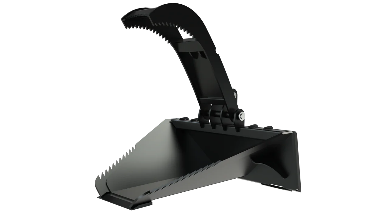 Top Dog Attachments Stump Bucket W\Grapple | Width 45.30" | Ideal for Stump and Debris Removal | For Skid Steer