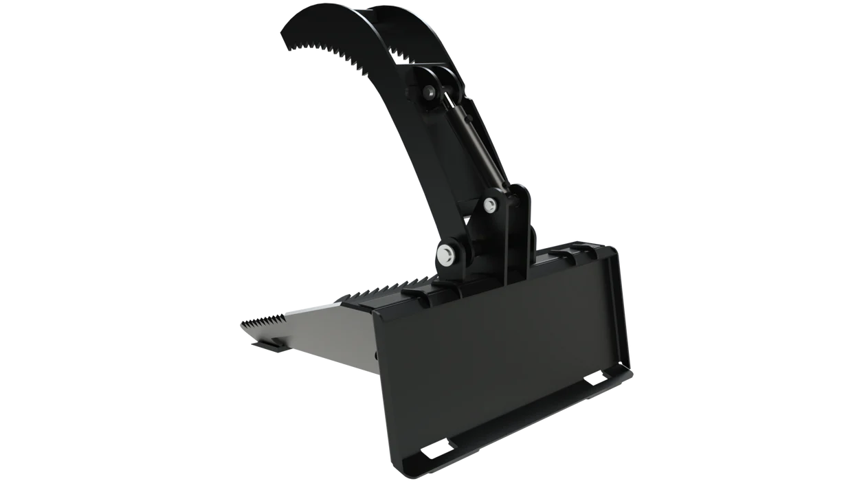 Top Dog Attachments Stump Bucket W\Grapple | Width 45.30" | Ideal for Stump and Debris Removal | For Skid Steer