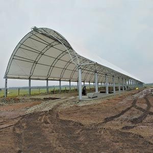 FarmTek ClearSpan Premium HD BeefMaster Building Systems With White Cover | Ultra-Durable Cattle Shelter Solution