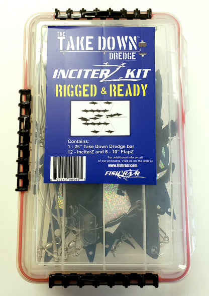 FISH RAZR TACKLE TAKE DOWN DREDGE KIT 25" BAR INCITERZ/ 10" FLAPZ