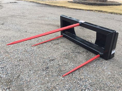 Top Dog Attachments Double Bale Spear | Width 46" | Weight 325 lbs | Max Lift Capacity 3,000 lbs | For Skid Steer