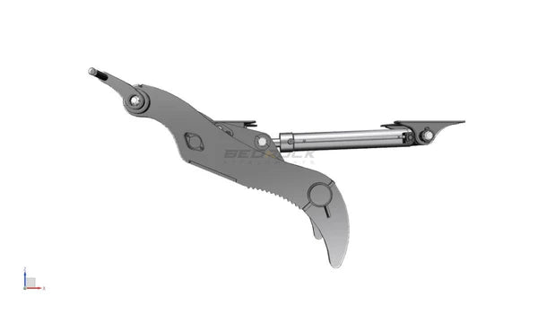 Bedrock Attachments Pin Grabber Thumb | Model EPT100-PG2T54 | Width 47.6" | Pin Size 100mm | 2 Teeth | Machine Size 30-36 Ton | For Excavators