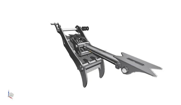 Bedrock Attachments Pin Grabber Thumb | Model EPT100-PG2T54 | Width 47.6" | Pin Size 100mm | 2 Teeth | Machine Size 30-36 Ton | For Excavators