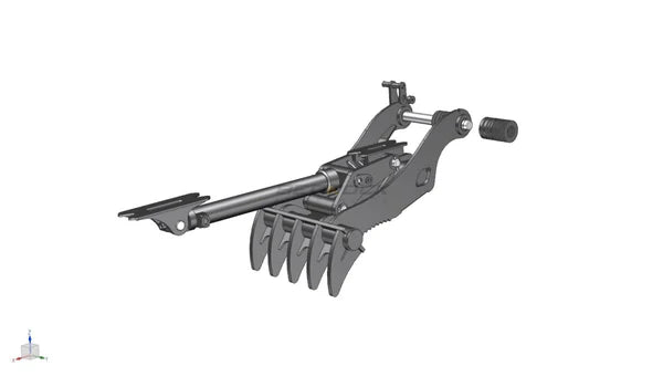 Bedrock Attachments Pin Grabber Thumb | Model EPT100-PG5T54 | Width 51.6" | Pin Size 100mm | 5 Teeth | Machine Size 30-36 Ton | For Excavators