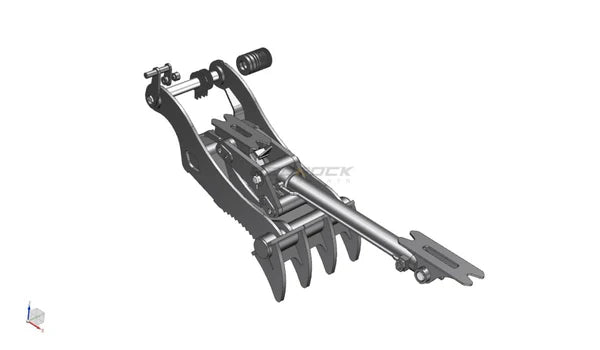 Bedrock Attachments Pin-On Thumb | Model EPT100-PO4T54 | Width 47.6" | Pin Size 100mm | 4 Teeth | Machine Size 30-36 Ton | For Excavators
