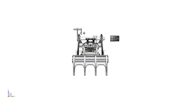 Bedrock Attachments Pin-On Thumb | Model EPT100-PO4T54 | Width 47.6" | Pin Size 100mm | 4 Teeth | Machine Size 30-36 Ton | For Excavators