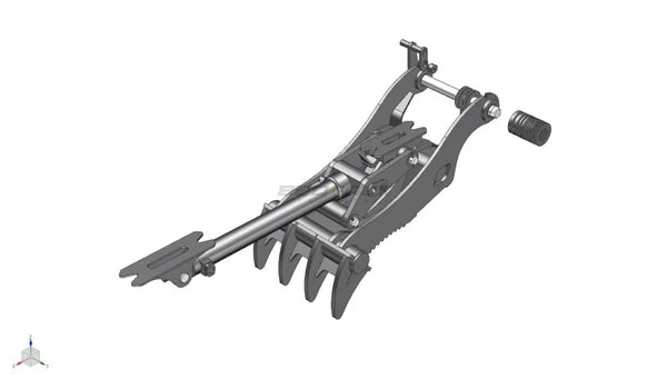 Bedrock Attachments Pin-On Thumb | Model EPT100-PO4T54 | Width 47.6" | Pin Size 100mm | 4 Teeth | Machine Size 30-36 Ton | For Excavators