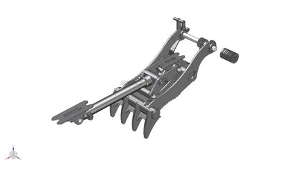 Bedrock Attachments Pin-On Thumb | Model EPT100-PO4T54 | Width 47.6" | Pin Size 100mm | 4 Teeth | Machine Size 30-36 Ton | For Excavators