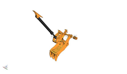 Bedrock Attachments Pin-On Thumb | Model EPT65-PO3T30 | Width 27.6" | Pin Size 65mm | 3 Teeth | Machine Size 12-15 Ton | For Excavators