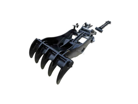 Bedrock Attachments Pin-On Thumb | Model EPT70-PO5T48 | Width 39.4" | Pin Size 70mm | 5 Teeth | Machine Size 15-18 Ton | For Excavators