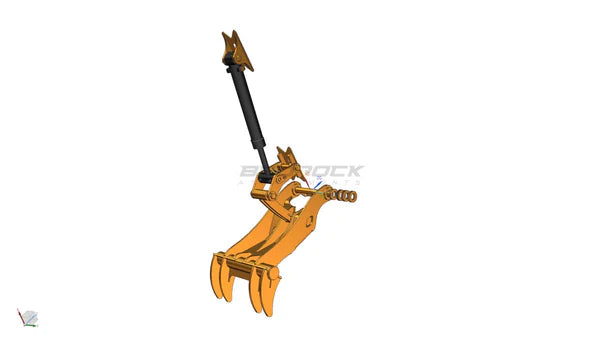 Bedrock Attachments Pin Grabber Thumb | Model EPT80-PG4T54 | Width 47.6" | Pin Size 80mm | 4 Teeth | Machine Size 20-24 Ton | For Excavators