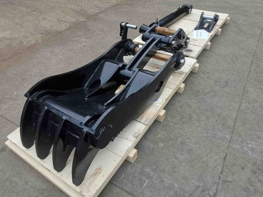 Bedrock Attachments Pin-On Thumb | Model EPT80-PO4T36 | Width 38.2" | Pin Size 80mm | 4 Teeth | Machine Size 20-24 Ton | For Excavators
