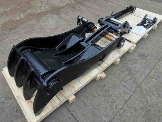 Bedrock Attachments Pin-On Thumb | Model EPT80-PO4T42 | Width 40.2" | Pin Size 80mm | 4 Teeth | Machine Size 20-24 Ton | For Excavators