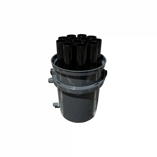 R&R Tackle Co. Flying Fish Bucket Tube | Model 12-Hole |  2" Width | Live Bait Tube Attachment | For Offshore Fishing