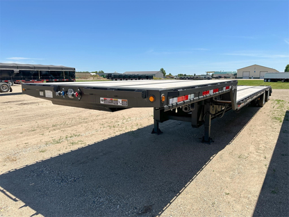 Demco Tandem Axle Drop Deck Trailers + 5' Beaver Tail with Twin Ramps | Model DD43-5 & DD48-5 | Length 43ft To 48ft | For Tractors