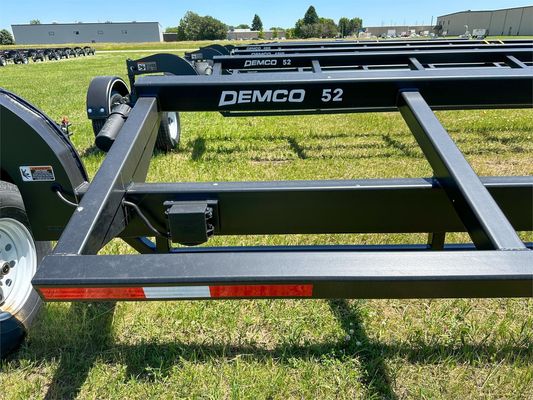 Demco Standard Combine Header Transport Trailers | Model HT52S | Dimension 62’6” | 4 Adjustable Slider Brackets | For Tractors