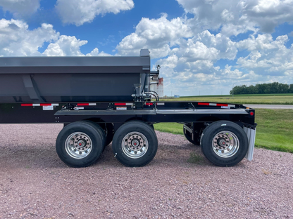 Demco Triple Axle Side Dump Trailers | Tub Length 37 ft | Capacity 24.5 cu yd | Composition Aluminium / Steel | For Tractors