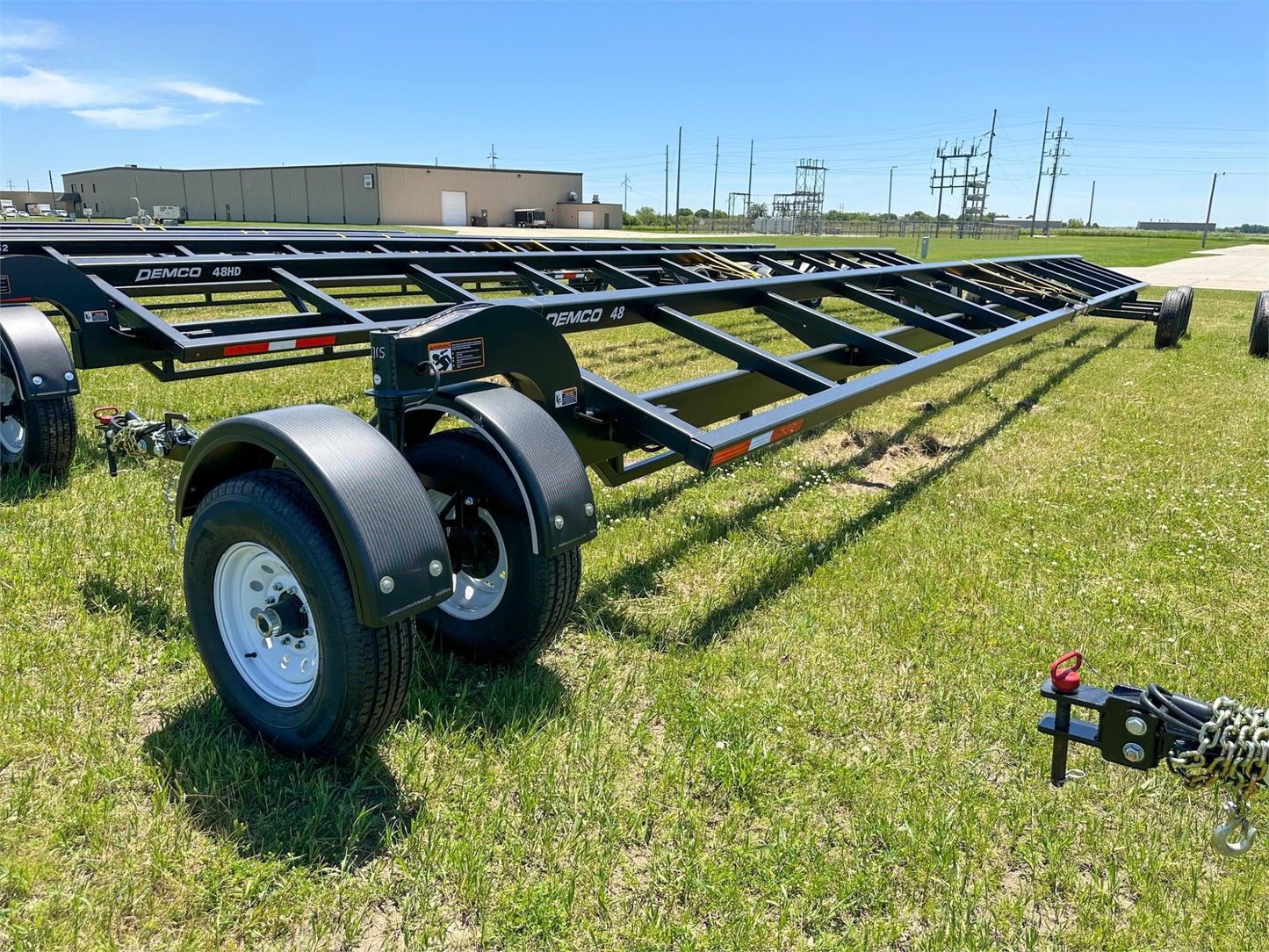 Demco Standard Combine Header Transport Trailers | Model HT48S | Dimension 37’8” | 4 Adjustable Slider Brackets | For Tractors