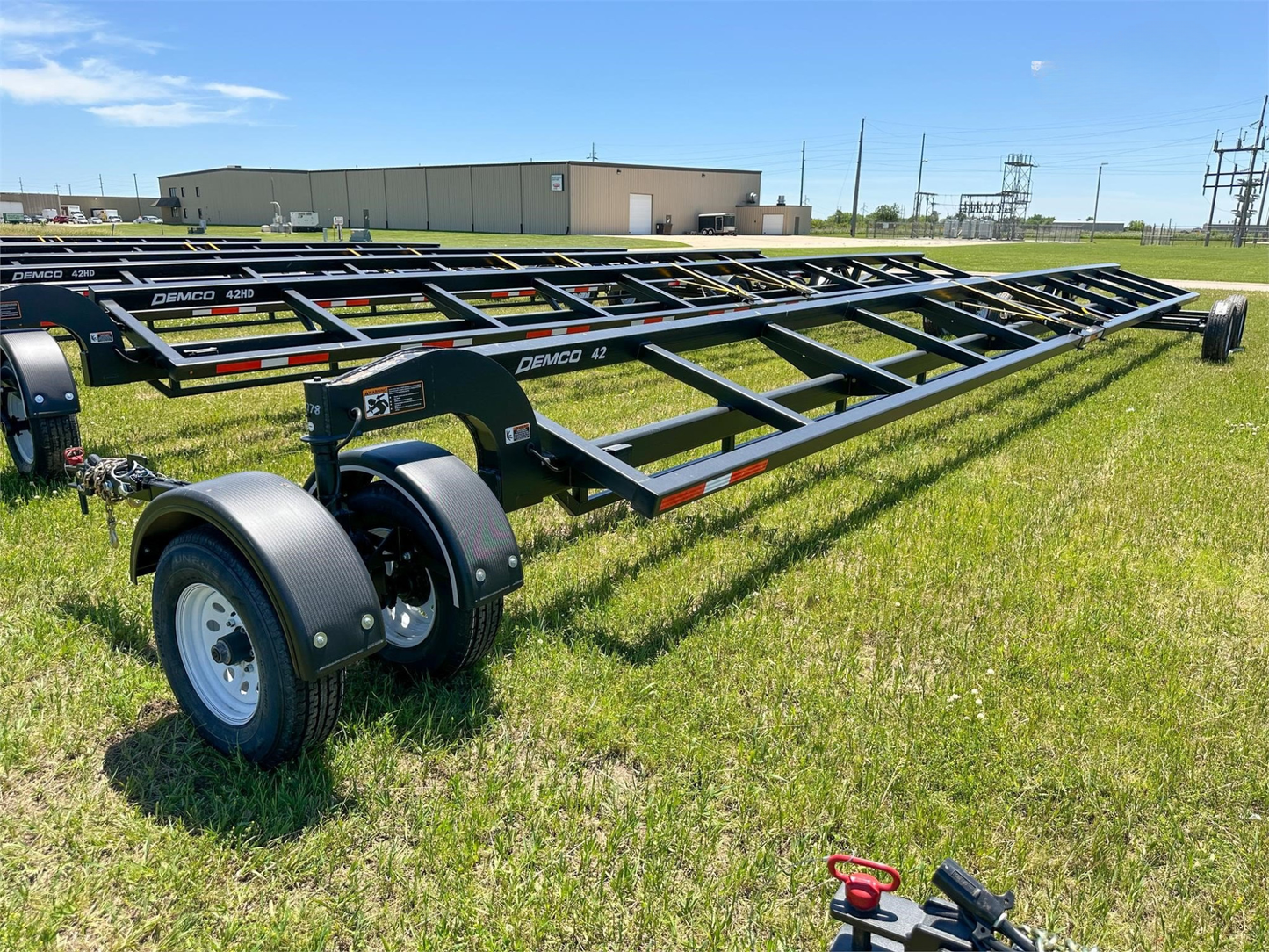 Demco Standard Combine Header Transport Trailers | Model  HT38S & HT42S | 4 Adjustable Slider Brackets | For Tractors