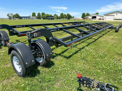 Demco | Standard Combine Header Transport Trailers | Model  HT38S & HT42S | 38’ & 42’ Length | Capcity 11,200 To 20,000 lbs | Horsepower 400 To 500 HP | For Tractors