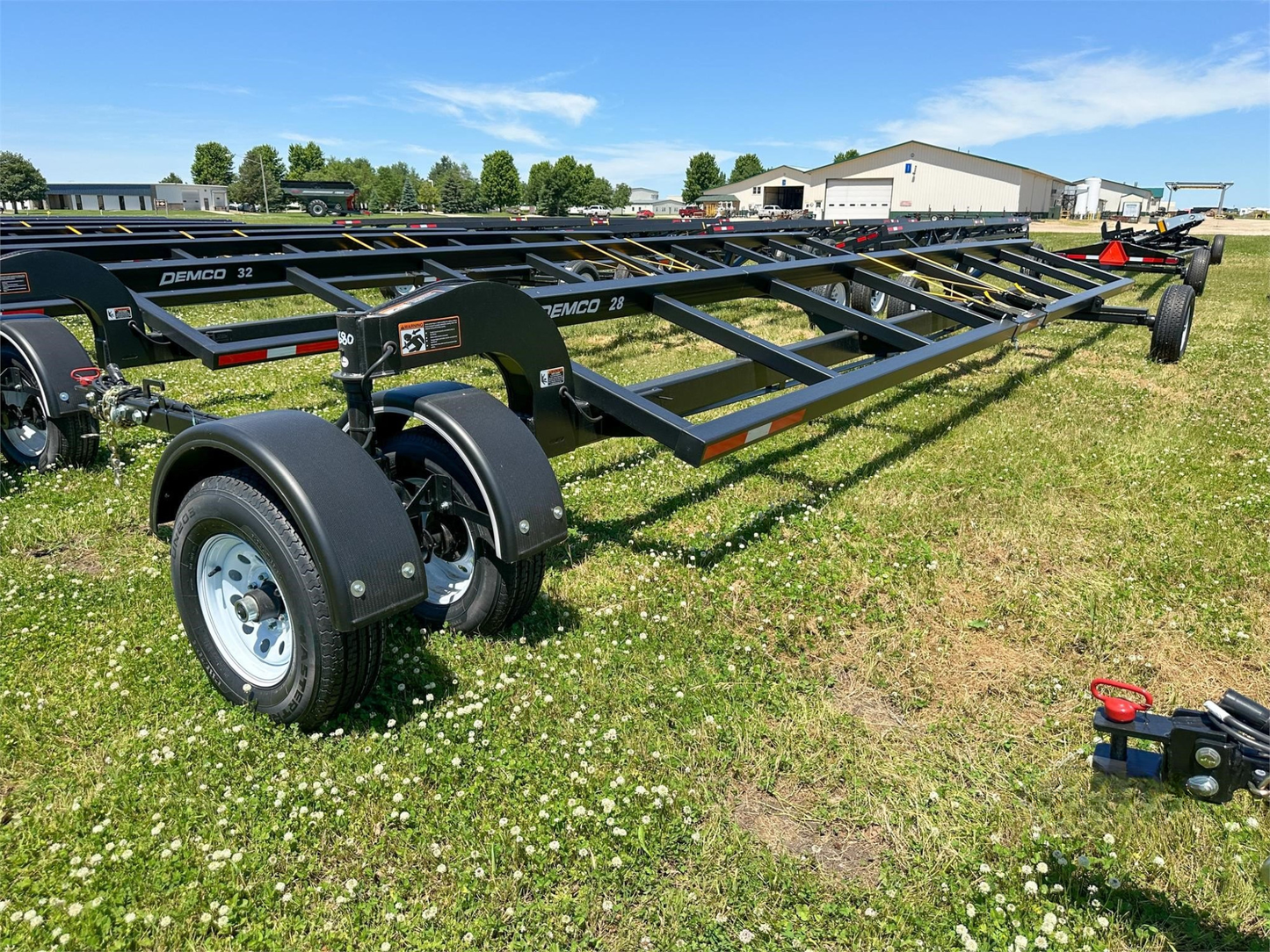 Demco Standard Combine Header Transport Trailers | Model HT28 | GVW 11,200 lbs | 1" Hitch Pin | For Tractors