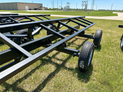 Demco Standard Combine Header Transport Trailers | Model HT52S | Dimension 62’6” | 4 Adjustable Slider Brackets | For Tractors