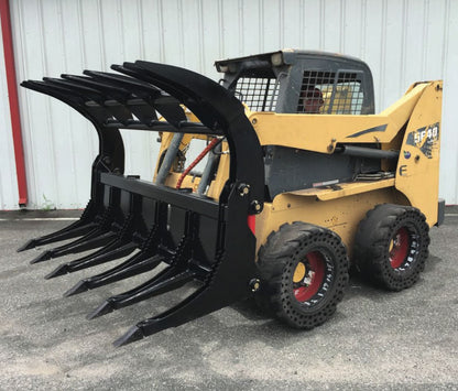 McLaren Industries Rake Grapple Severe Duty | Model 60X100X68, 60X100X76 & 60X100X86 | Width 68" To 86" | 15 To 25 GPM | For Skid Steer