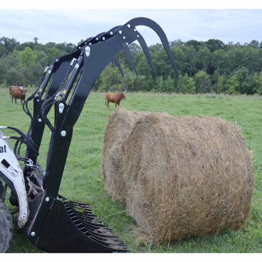 Top Dog Attachments Bale Grapple | Width 72"to 82" | Weight 1204 to 1342 lbs | Oil Flow Range 15 to 25 GPM | For Skid Steer