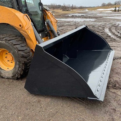 Top Dog Attachments Grain Bucket | Width 72"-96" | Oil Flow Range 15-25 GPM | For Skid Steer