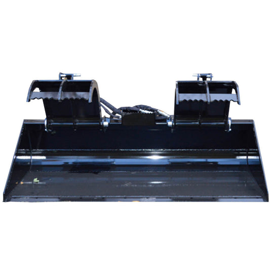 Top Dog Attachments Low Profile Dirt Bucket w\Grapple | Width 60"-84" | Weight 827-972 lbs | Oil Flow Range 15-25 GPM | For Skid Steer