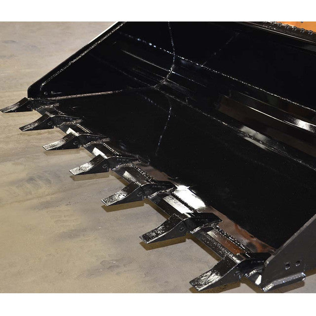 Top Dog Attachments Tough Tooth Bucket | Width 60"-84" | Weight 470-605 lbs | Oil Flow Range 15-25 GPM | For Skid Steer