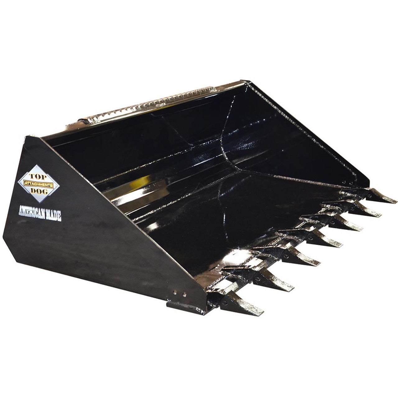 Top Dog Attachments Tough Tooth Bucket | Width 60"-84" | Weight 470-605 lbs | Oil Flow Range 15-25 GPM | For Skid Steer