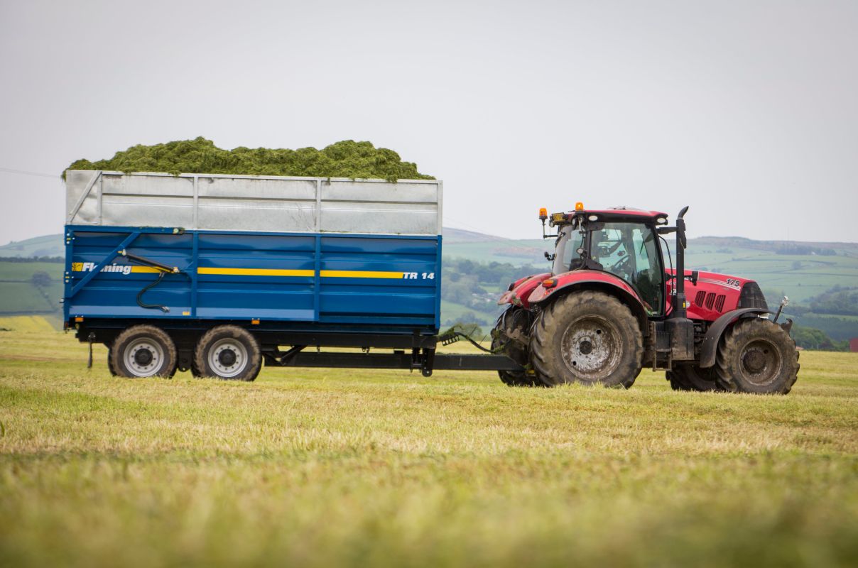 Fleming 14-Ton Monocoque Tipping Trailer | Model TR14 | Width 95" | 25-60 GPM | 40-60 HP | For Tractors & Loaders